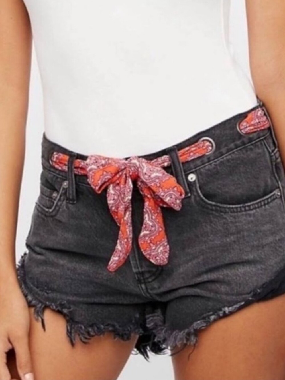 We The Free People Grommet Denim Shorts Size 28